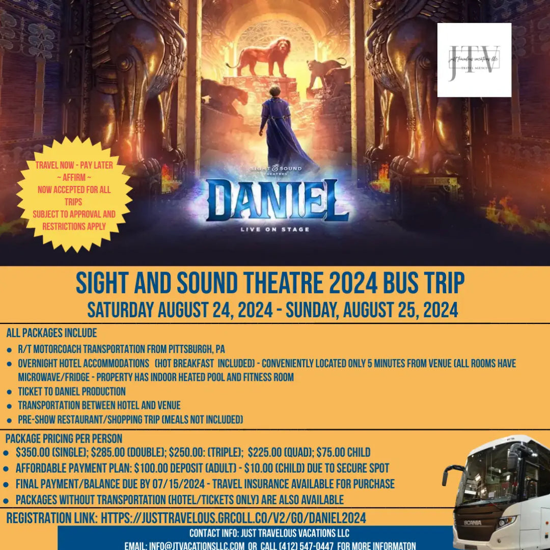 Daniel - Sight and Sound Theatre 2024 Bus Trip - Pittsburgh, PA